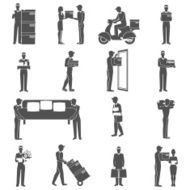 Delivery Man Icons Set N2