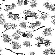Pine Branch Seamless Background
