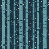 seamless night tree background pattern vector