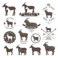 Angora goat emblems collection