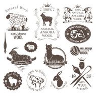 Wool labels and decorative elements