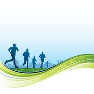 City running background