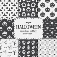 Halloween Seamless Pattern Backgrounds Set N2