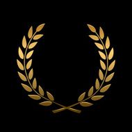 Vector gold award laurel wreath