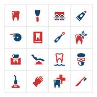 Set color icons of dental