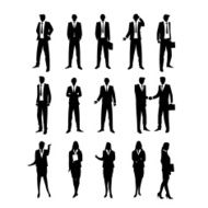 Set Business Silhouetttes