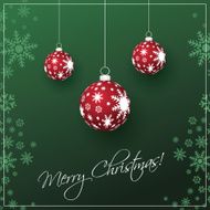 Christmas Balls - Greeting Card Template N3
