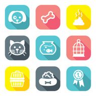 Pet Icons Flat Design