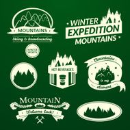Mountain logo and label set N3
