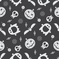 Halloween Night Seamless Pattern Background N3