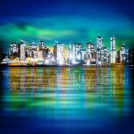 abstract background with panorama of vancouver N54