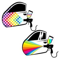 Car painting vector