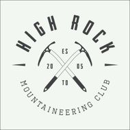 Vintage mountaineering logo badge or emblem