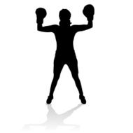 Vector silhouette of a woman N1829