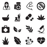 silhouette Herb icons