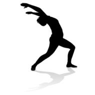 Vector silhouette of a woman N1830