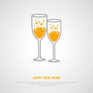 Champagne glasses holiday background