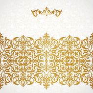 Vector ornate seamless border in Victorian style N8