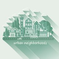 Detailed picture of a city landscape