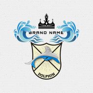 Dolphin badges logos and labels for any use N10