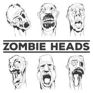 Zombie heads vector illustrations N2