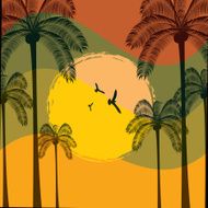 Summer tropical holiday background