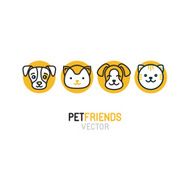 Vector logo design template for pet shops N2