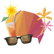Summer holidays background vector illustration N5