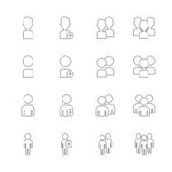 People icons set N19