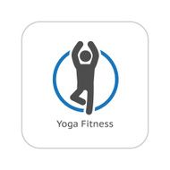 Yoga Fitness Icon Flat Design