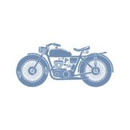 Vintage Motorcycle Silhouette Vector Illustration N2