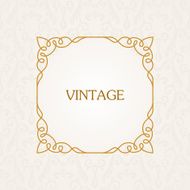 Calligraphic frame Vector vintage elegant text border N7