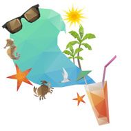 Summer holidays background vector illustration N6