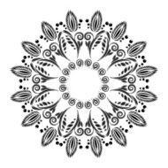 abstract pattern with floral ornaments N2