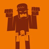 Halloween Monster Silhouette Background