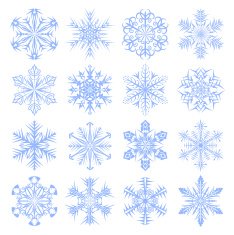 Set of snowflakes design