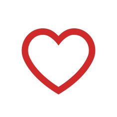 Heart flat outline icon love symbol N2