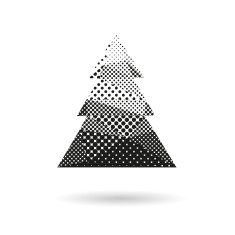 Christmas tree abstract isolated on a white backgrounds vector illustration N8