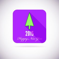 Christmas tree flat icon N2