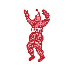 Santa Claus abstract isolated on a white backgrounds vector illustration N9