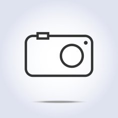Simple camera icon gray color N2