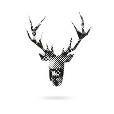 Deer head abstract isolated on a white backgrounds vector illustration N2