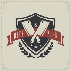 Labels of butcher shop N4