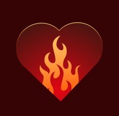 Burning heart N28