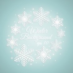 Abstract design with snowflakes N3
