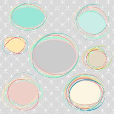 Set of frames abstract on seamless background
