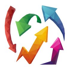 Set abstract arrows vector illustration N6