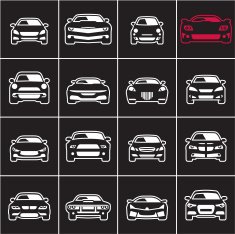 car icons on black N2