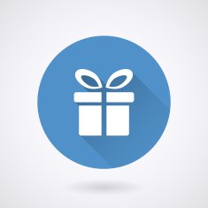 Gift Icon in flat style