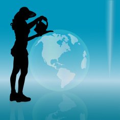 Vector silhouette of woman N417